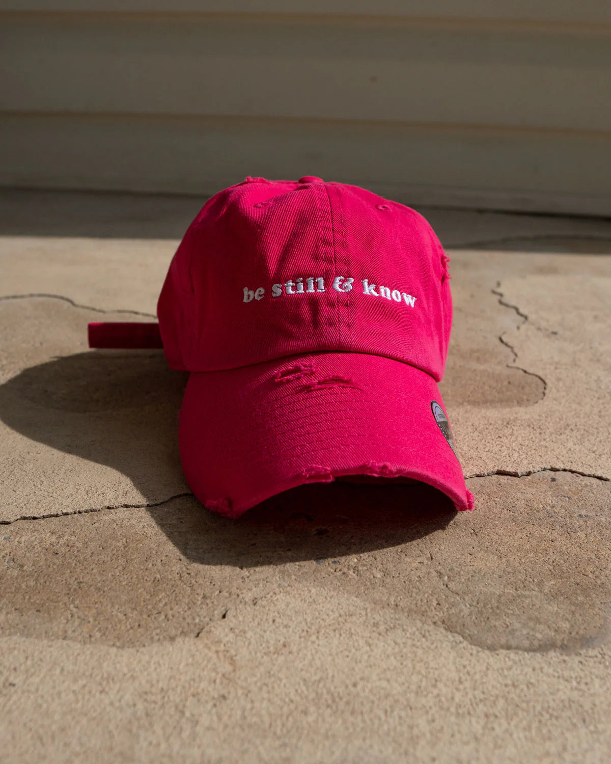 Be Still + Know Distressed Hat