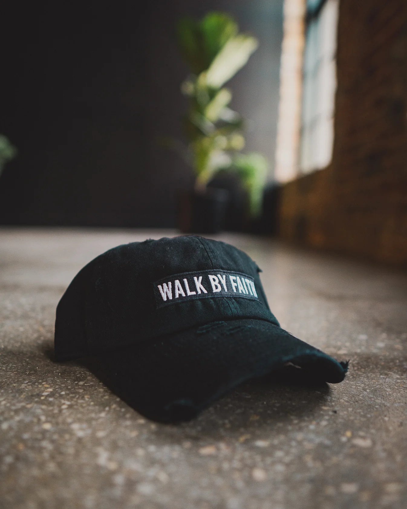 Walk By Faith Distressed Hat