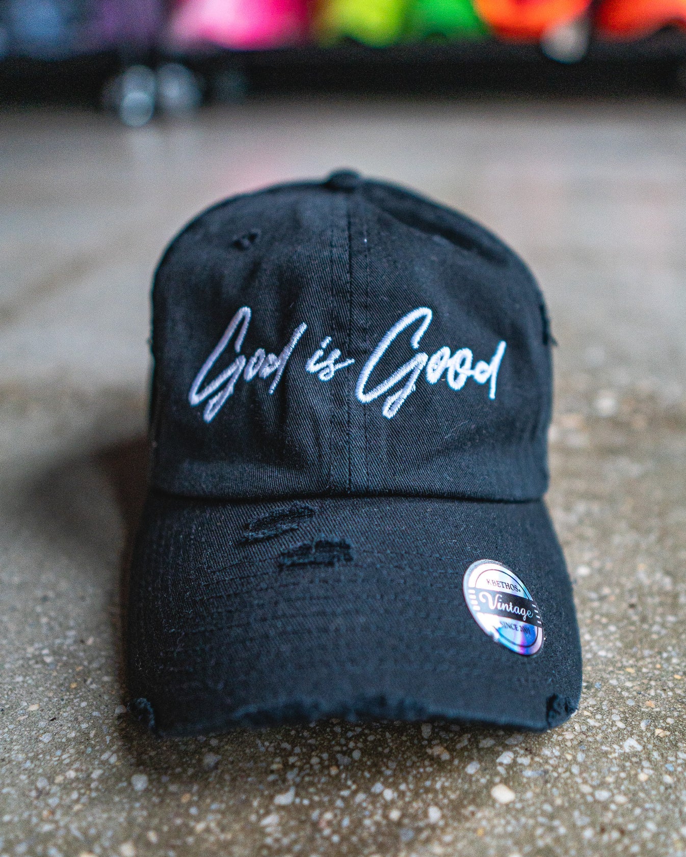 God Is Good Distressed Hat