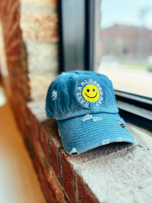 Have A Blessed Day Distressed Hat