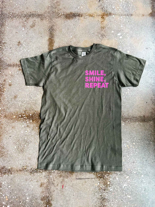 Smile, Shine, Repeat Adult T-Shirt