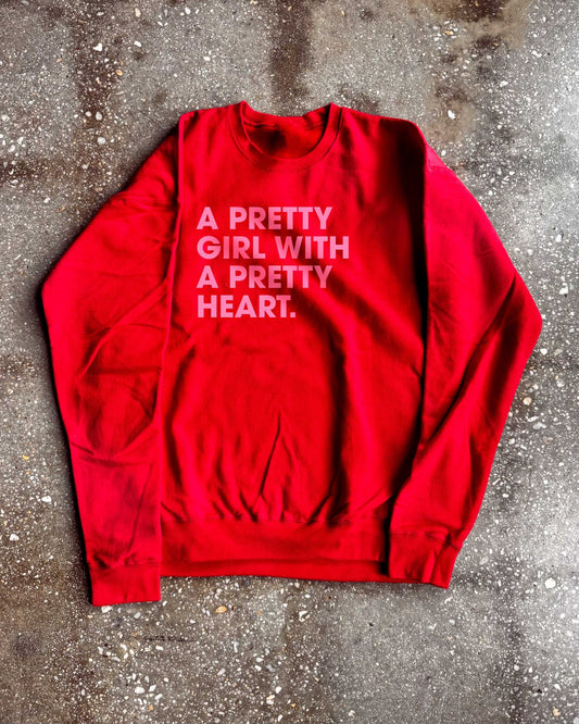 Pretty Girl, Pretty Heart Adult Sweatshirt